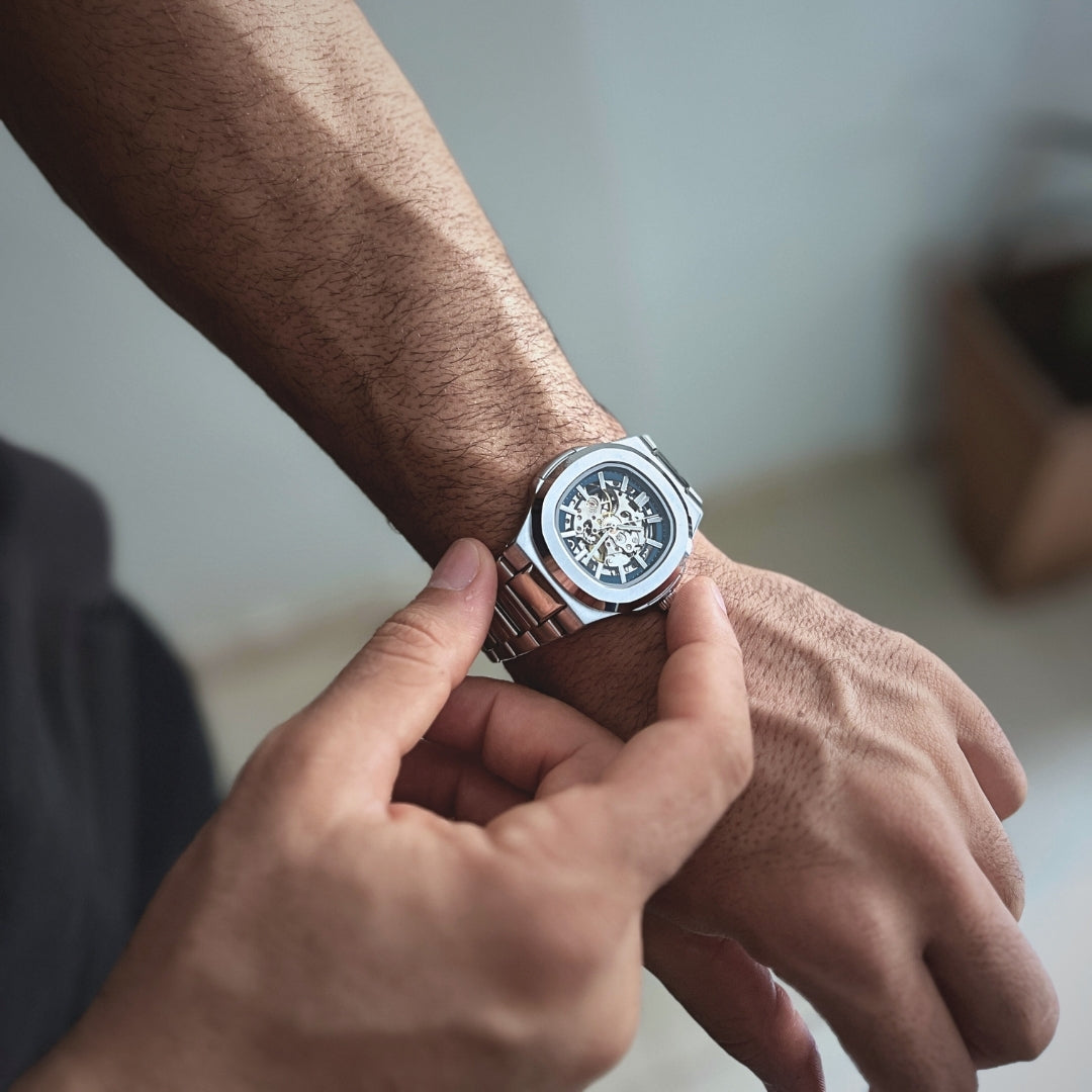 Brazani MECH-X Skeleton Watch | Integrated Steel Design