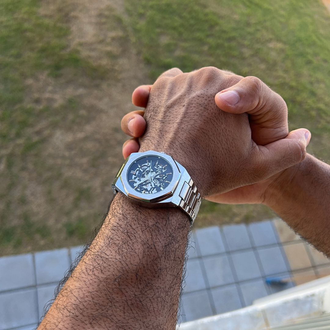 Brazani MECH-X Skeleton Watch | Integrated Steel Design